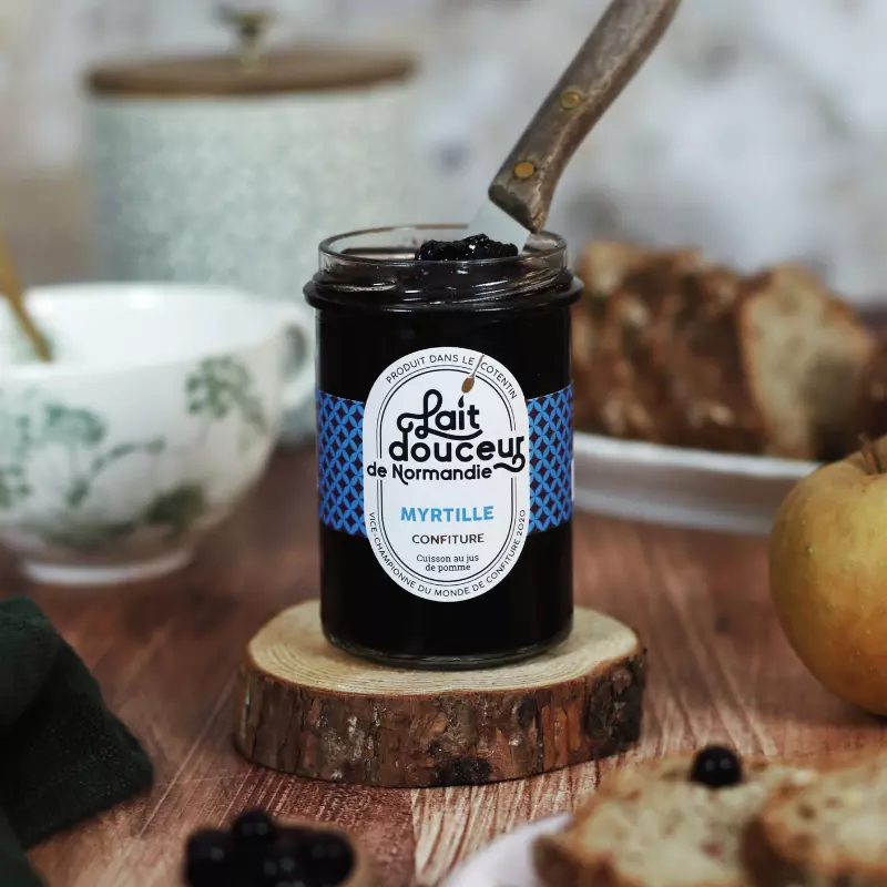 Confiture de myrtille cuisson au jus de pommes bio