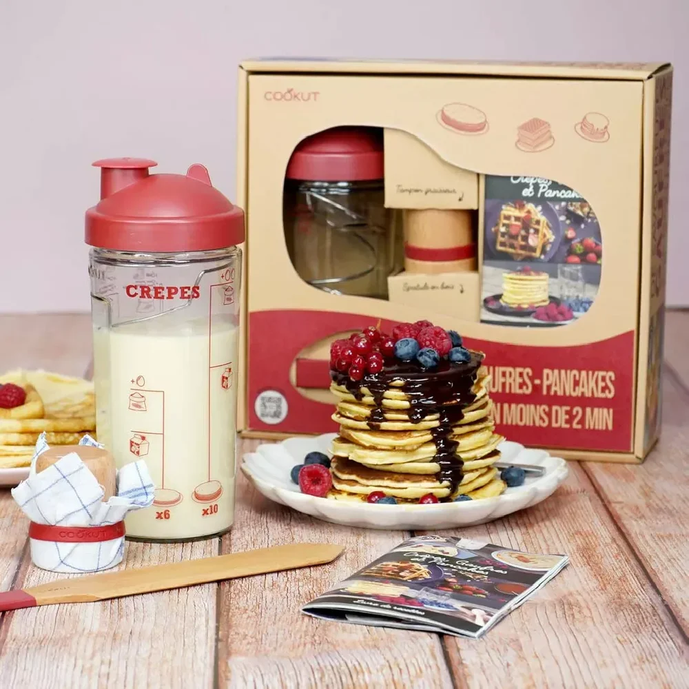 Coffret Shaker à crêpes, pancakes et gaufres