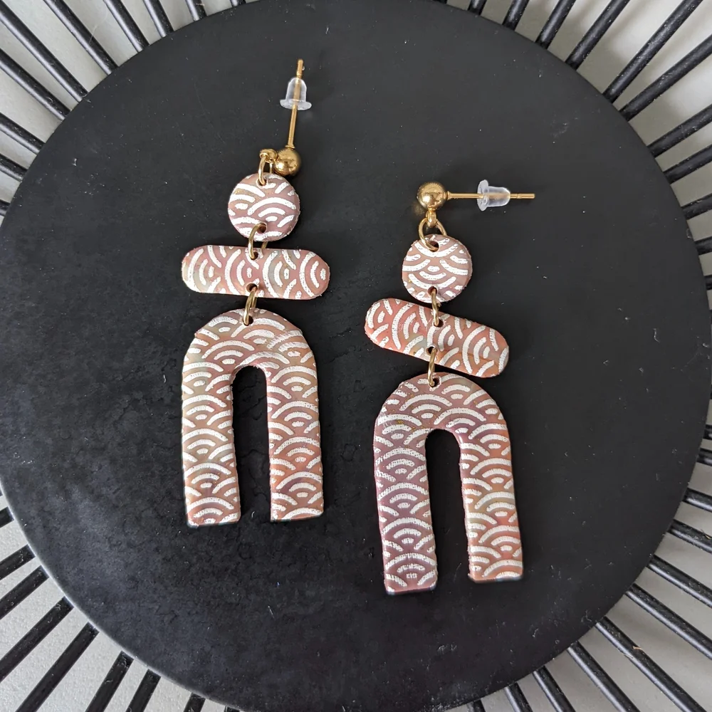 Boucles d'oreilles en pâte polymère